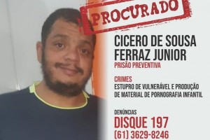 Suspeito de estupro de adolescente em Valparaíso de Goiás é procurado pela Polícia Civil