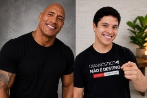 Influenciador goiano João Vitor de Paiva faz campanha para conhecer The Rock