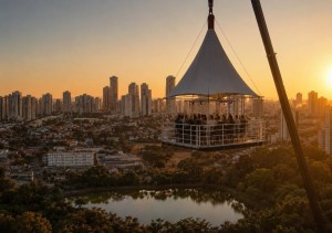 City promove experiência inédita de bar suspenso a 40 metros de altura, com vista para o Parque Vaca Brava